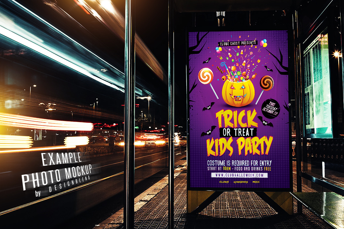 Halloween Kids Party - PSD Template, a Flyer Template by designblends@gmail.com (Photo 3 of 3)