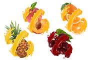 Orange, pineapple, grapes, peach, an Icon by Allevinatis Studio (Thumbnail 1 of 5)