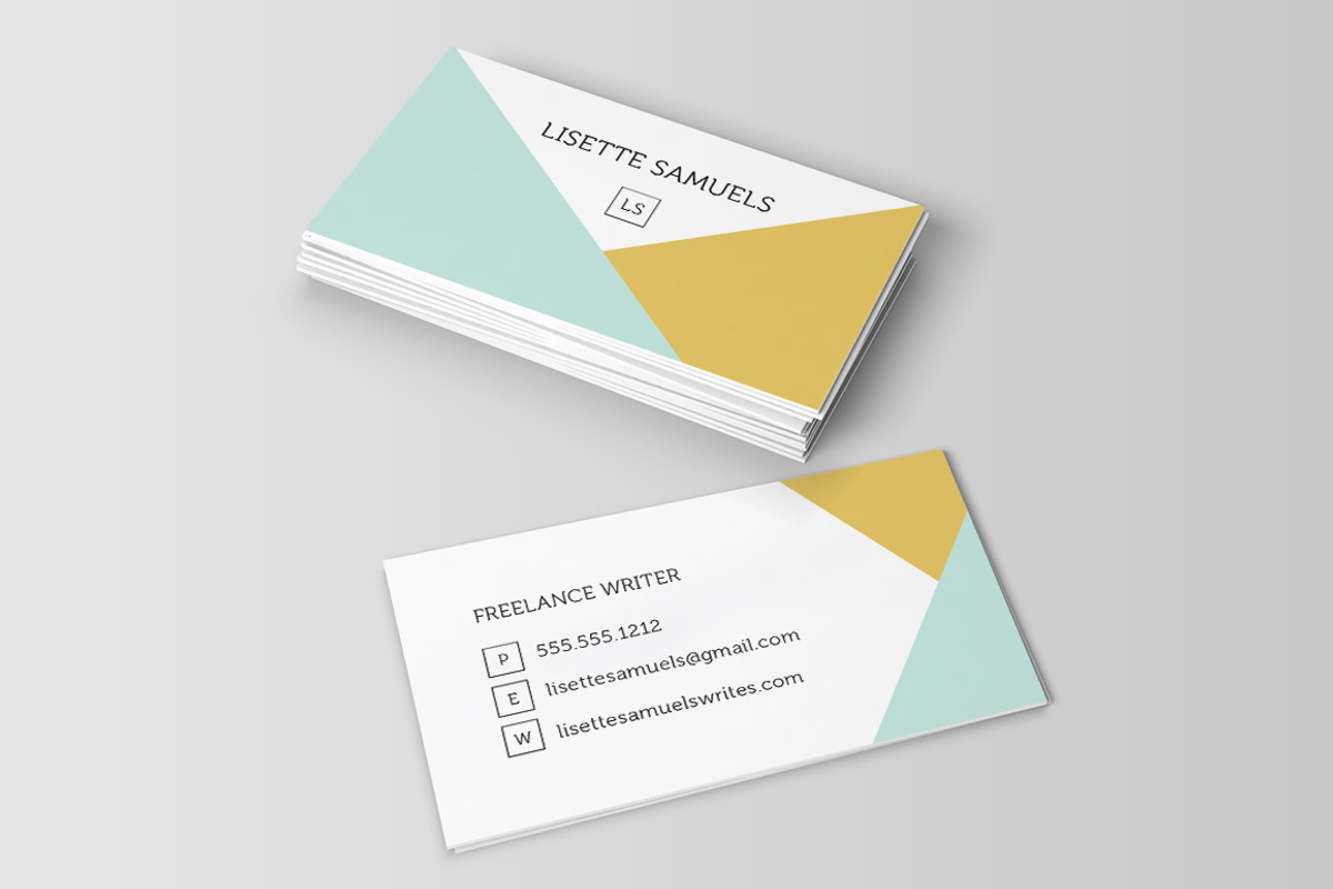 Geometric Angles Business Card, a Business Card Template by Charming Ink (Photo 3 of 3)