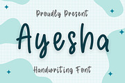 Ayesha Font, a Script Font by Aisyah (Thumbnail 1 of 5)