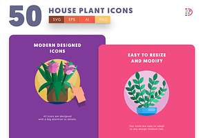 50 House Plant Icons