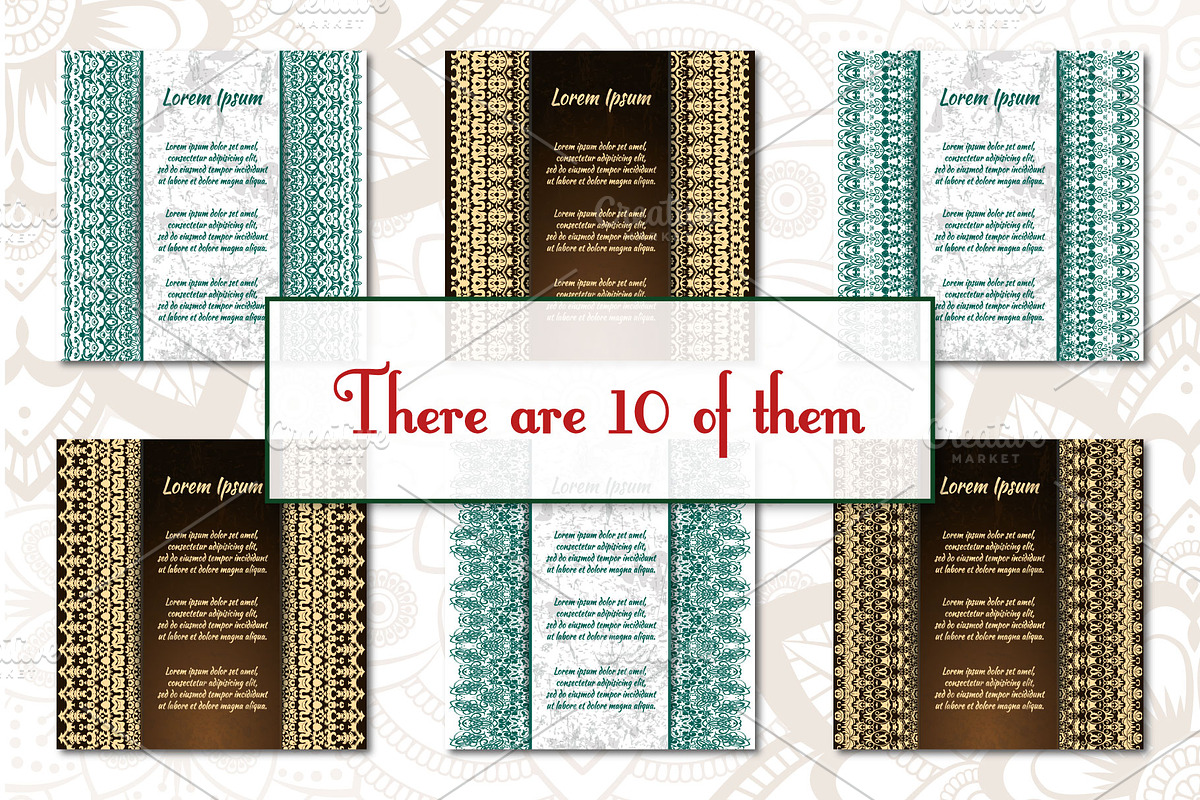 Vintage greeting cards with mandala, a Business Card Template by BEZIL-ART (Photo 7 of 7)