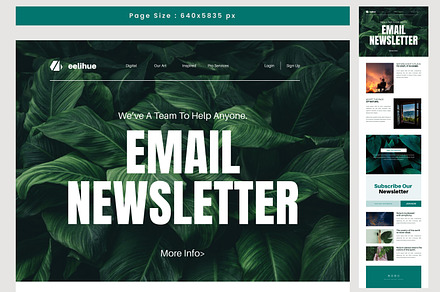 Email Newsletter Design Template, a Landing Page Template by MightyDesign