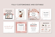 Rose Gold Instagram Templates Canva, a Social Media Template by DeeBeeDesign (Thumbnail 4 of 10)