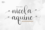 Nicola Aquine, a Script Font by Essentials Studio (Thumbnail 1 of 8)
