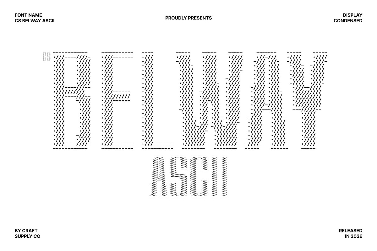 CS Belway Ascii, a Sans Serif Font by Craft Supply Co. (Photo 1 of 8)