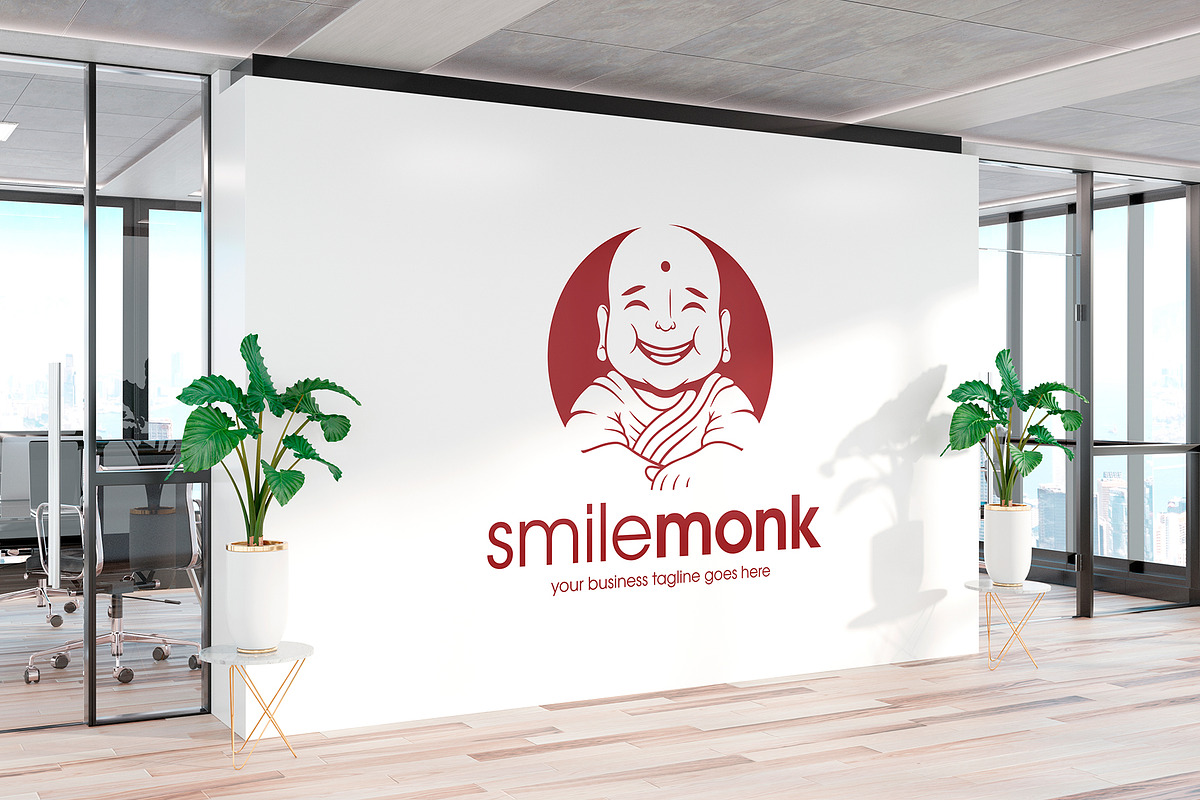 Happy Monk Logo Template, a Branding & Logo Template by vectorwithin (Photo 2 of 3)