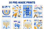 Hanukkah Cards, Patterns, Clipart, an Object Graphic by ArtFM (Thumbnail 4 of 11)