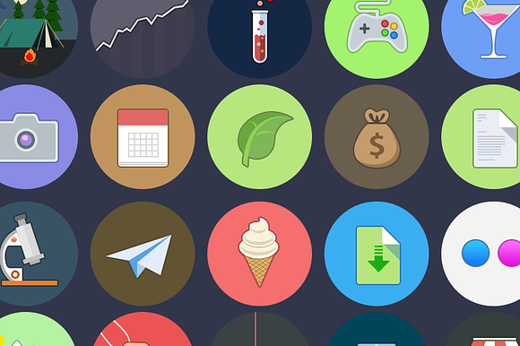 Homicons 134 Flat Icons 50Sale