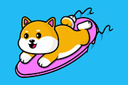 Cute Shiba Inu Dog Cartoon Vector, an Animal Illustration by Artstorystudio (Thumbnail 6 of 6)