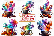 Halloween Coffee Cup Clipart Png, a Seasonal Illustration by Craft Nest (Thumbnail 1 of 5)