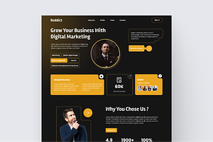 Digital Marketing Landing Page, a Landing Page Template by Annora Studio