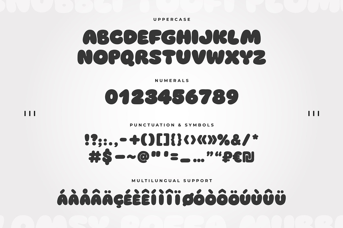 GUMBLI - 3-in-1 Bubble Multilingual, a Sans Serif Font by Ckybe's Corner (Photo 13 of 13)