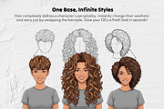 240 Curly Hair Procreate Stamps, a Brush Add-On by Selentaori Studio (Thumbnail 10 of 12)