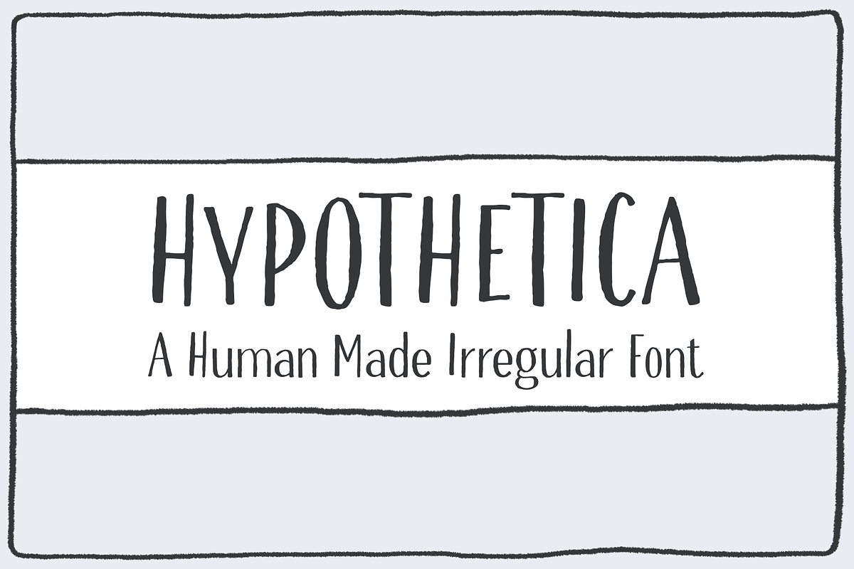 Hypothetica | Human Made & Irregular, a Handwritten Font by Ayca Atalay (Photo 1 of 5)