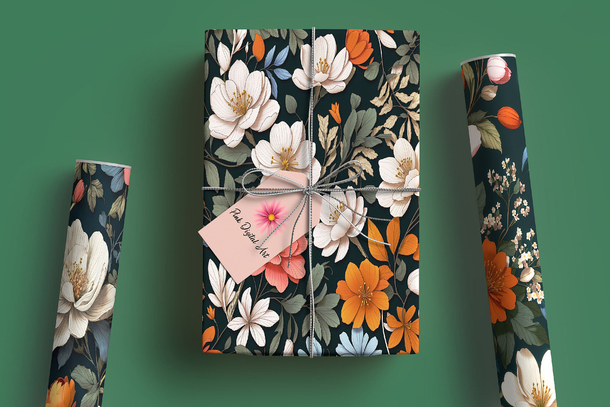 Abstract Flower Seamless Pattern, a Work Illustration by VintageArt (Photo 4 of 4)