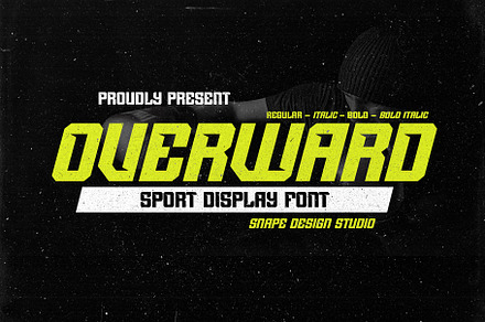 Overward - Sport Font, a Sans Serif Font by Snape Design Studio