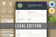 Attorney Resume template, Lawyer CV, a Resume Template by HIRED Design Studio (Thumbnail 1 of 11)