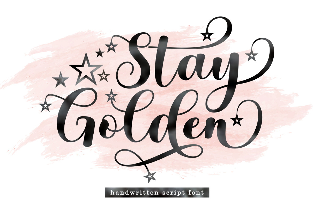 Stay Golden, a Script Font by Rotterlab Studio (Photo 1 of 7)