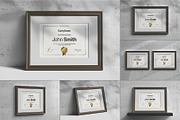 A4 Passe Partout Certificate Mockup, an Advertising Mockup by DesignRushMarket (Thumbnail 1 of 13)