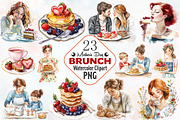 Mother's Day Brunch Watercolor Png, an Illustration by RobertsArt (Thumbnail 1 of 7)