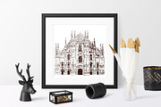 Set of Milan sketches, an Illustration by Everilda (Thumbnail 2 of 5)