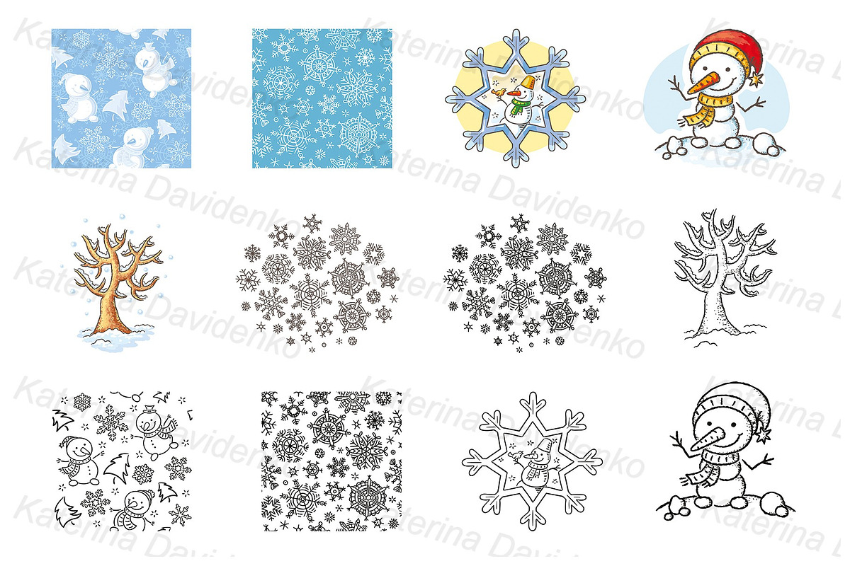 Cartoon Christmas and Winter Bundle, an Illustration by Bubert Art (Photo 3 of 4)