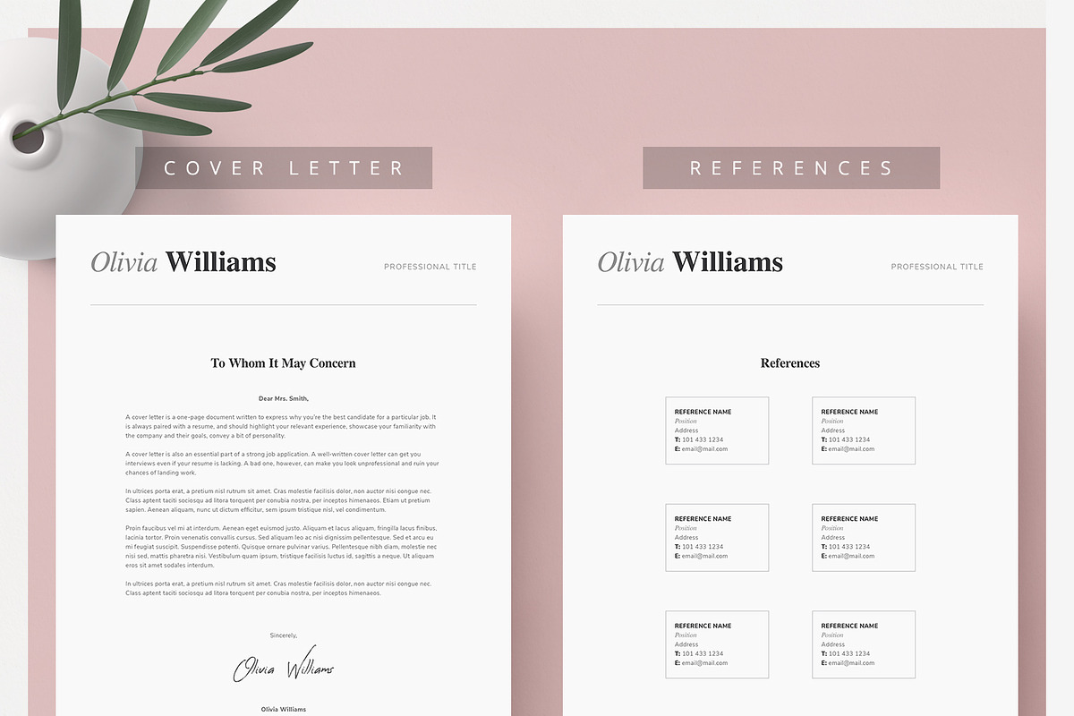 ONE Page Resume Template Kit, a Resume Template by DemeDesign (Photo 2 of 6)