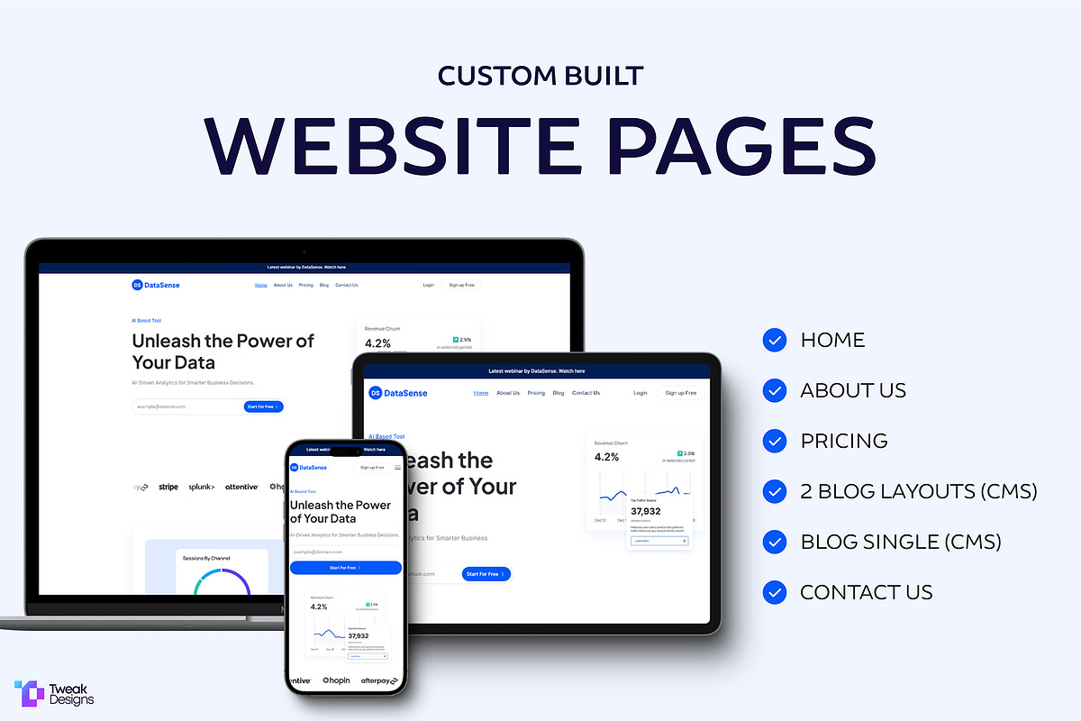 DataSense - SaaS Website Template, a Wix Template by TweakDesigns (Photo 2 of 5)
