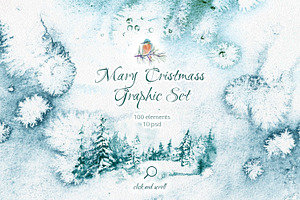 Winter Graphic Set. +10 PSD, an Animal Illustration by lapi-olesya
