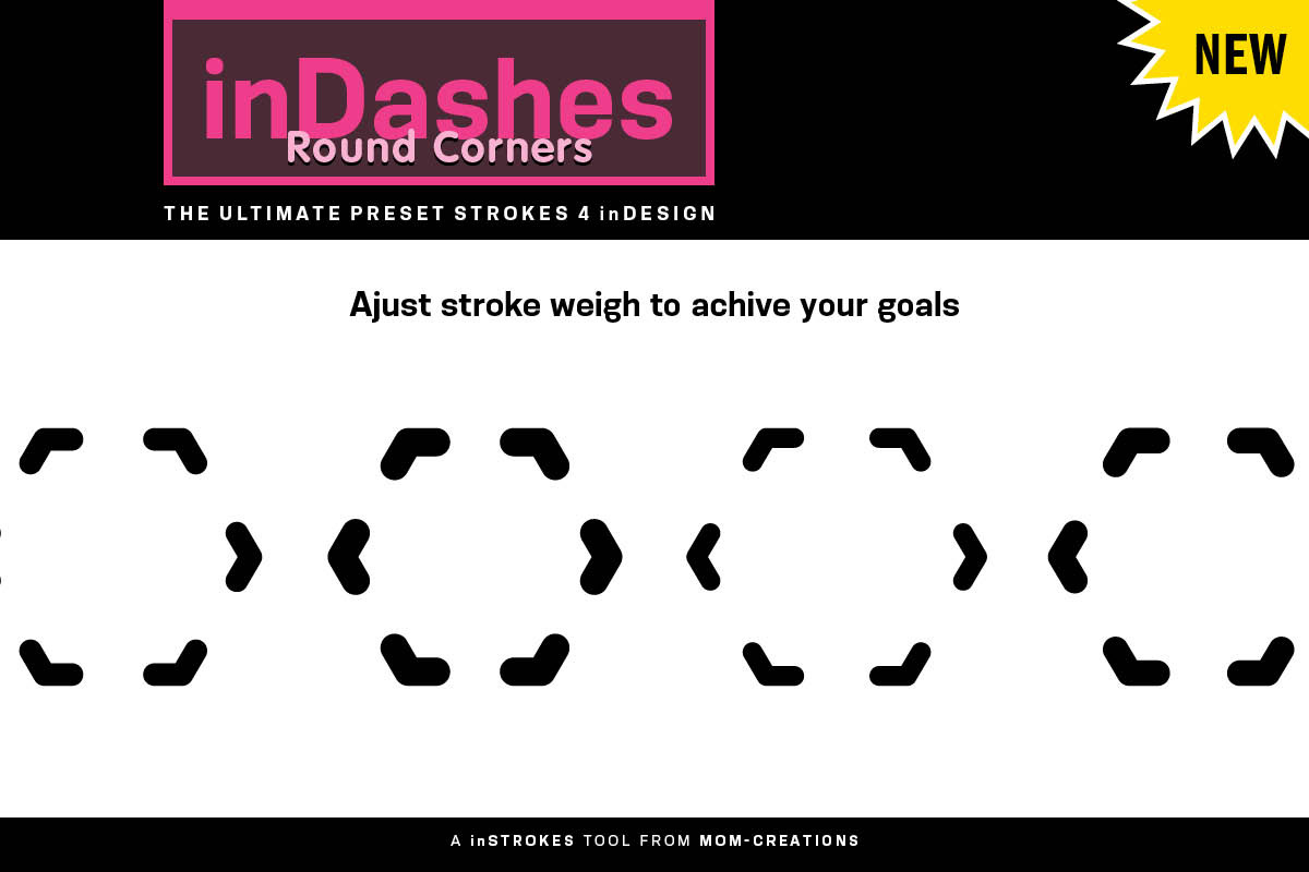 inDashes Round - Strokes 4 inDesign preview 6