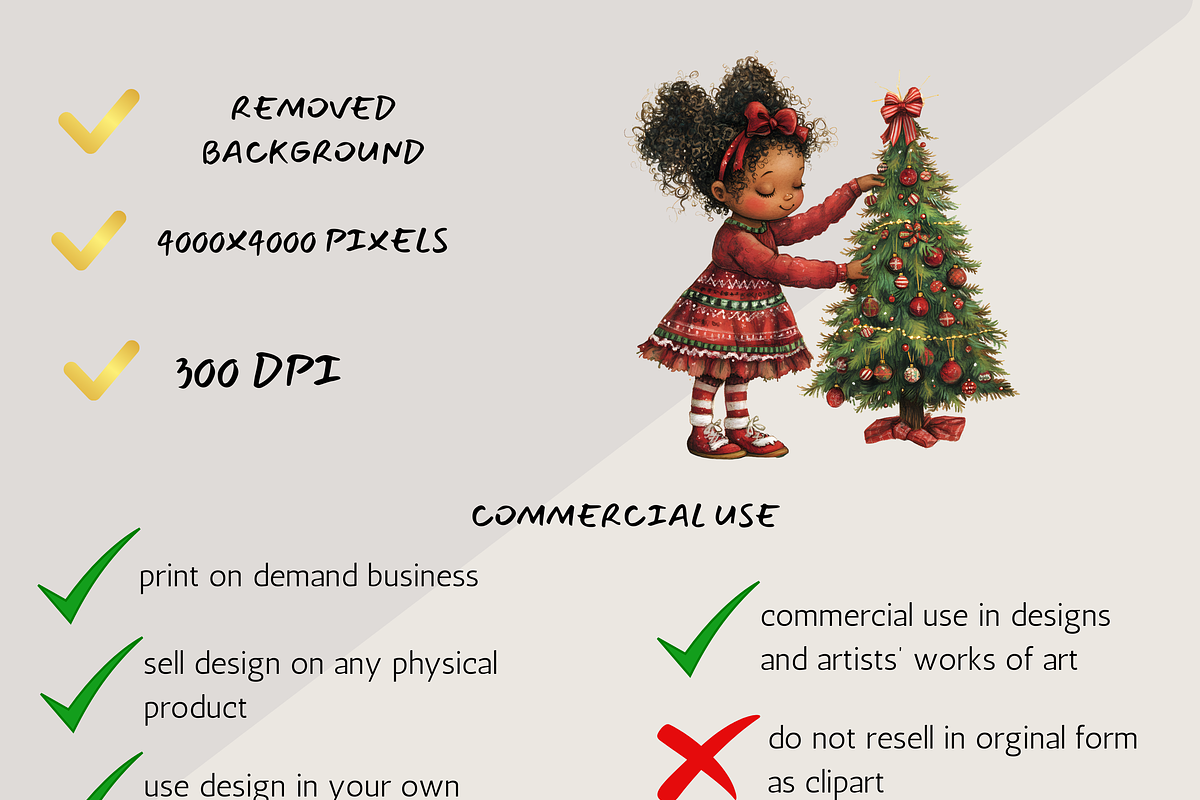 CHRISTMAS FOLK GIRL CLIPART, a Person Illustration by Daring Digies (Photo 6 of 8)