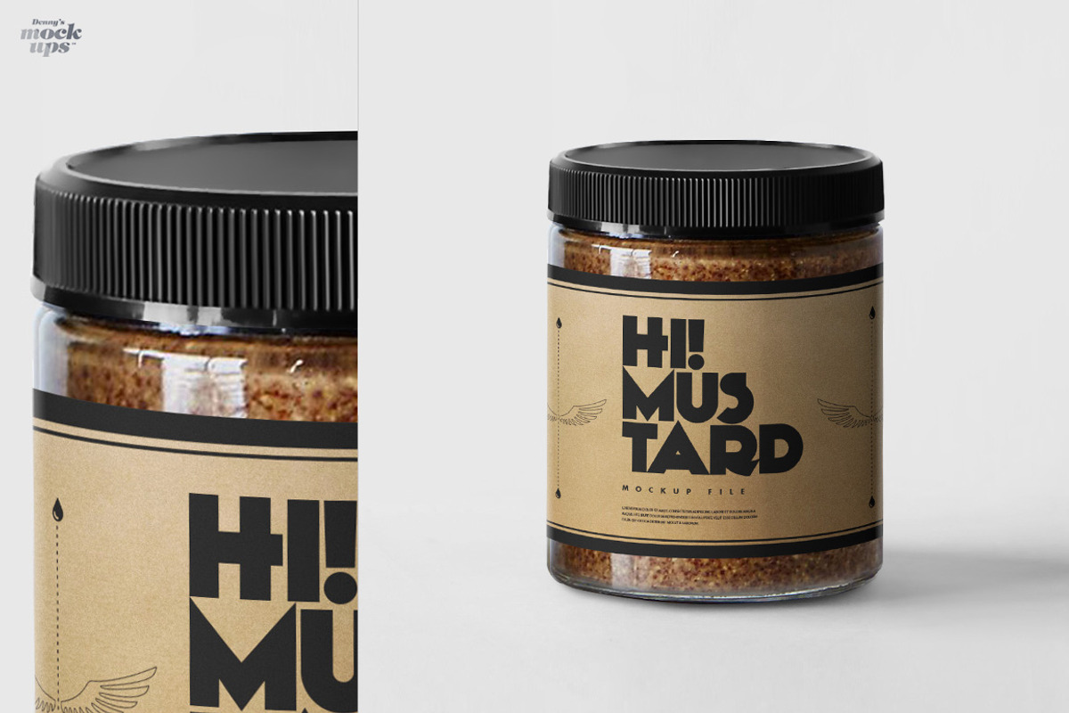 Mustard Jar Mockup, a Cups & Container Mockup by Denny's Mock-ups (Photo 3 of 8)