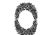 50 Elegant Floral Oval Mirror Frame, a Decorative Illustration by Amazin_art (Thumbnail 31 of 34)