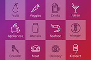 Delicio Pro - Food icons, an Outline Icon by Amogh Design (Thumbnail 2 of 11)