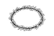 Botanical Oval Wreath Frame Bundle, an Illustration by Designer_Momina (Thumbnail 30 of 51)