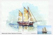 Watercolor Urban Sketcher PS Action, an Action Add-On by SlideSalad (Thumbnail 12 of 21)
