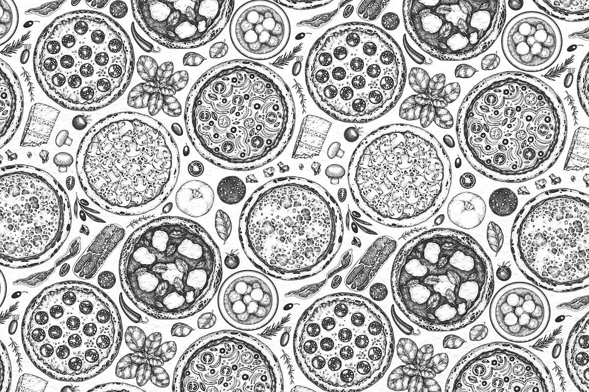 Pizza Vector Illustrations, a Food Illustration by Lubov Illustrations Shop (Photo 5 of 5)