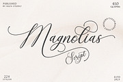 Magnolias Script, a Script Font by Suza Studio (Thumbnail 1 of 10)