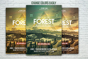 Forest Party/Festival Flyer Template, a Flyer Template by Graphicfy Templates (Thumbnail 1 of 5)