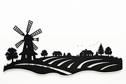Dutch Windmill Field Set, an Illustration by Creativeshirt (Thumbnail 3 of 10)
