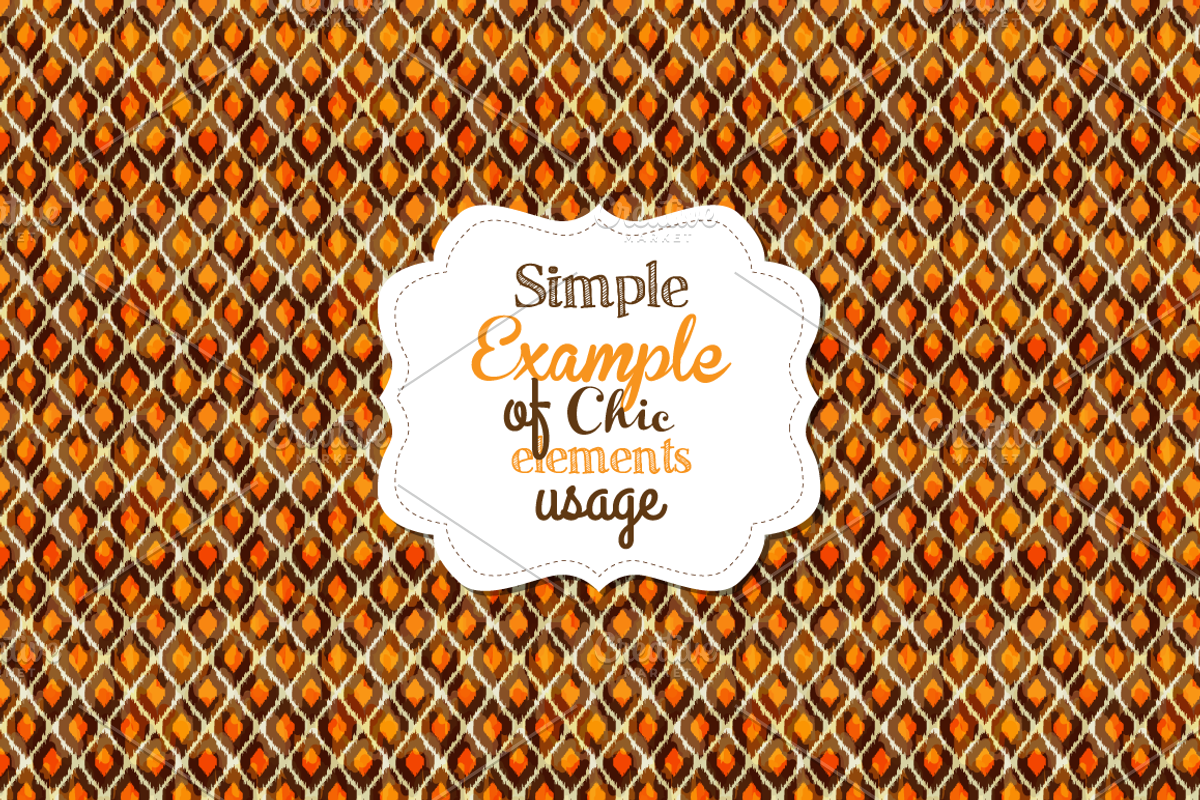 Chic patterns and frames collection preview 3