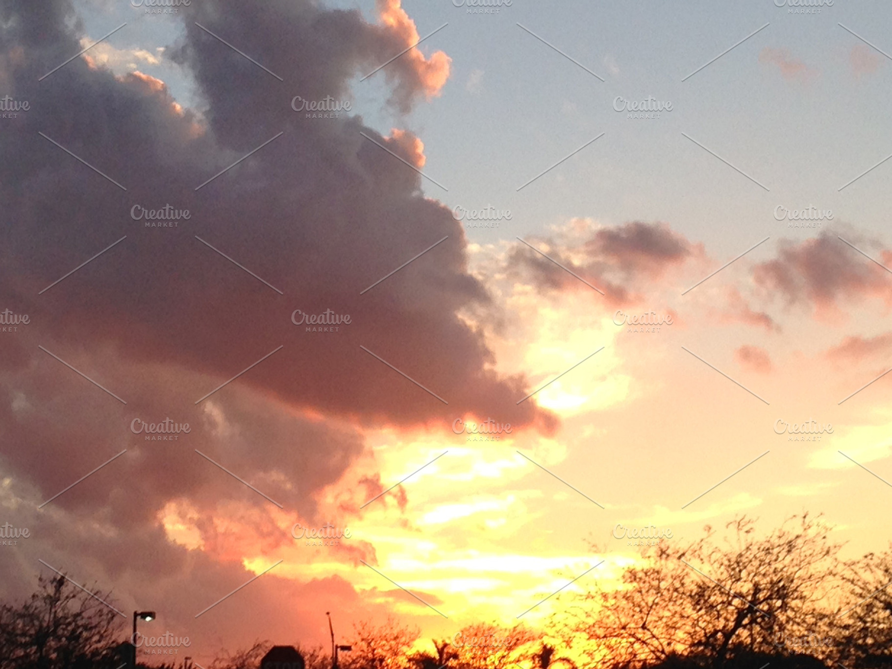 Miami Sunset Nature Photo, a Nature Photo by Godserv Designs