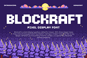 Blockraft – Pixel Display Font, a Sans Serif Font by overlaytemplates (Thumbnail 1 of 5)