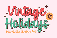 Vintage Holidays - Christmas Font