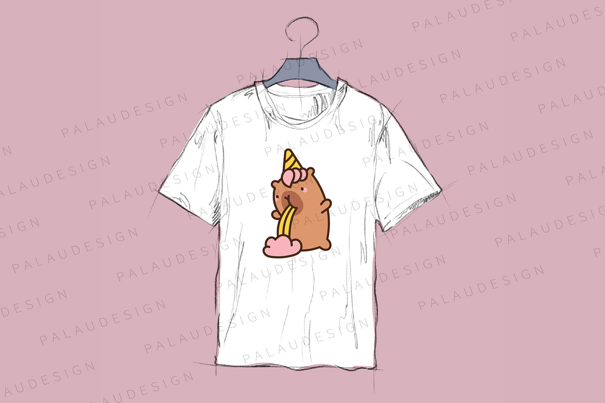 Cute Kawaii Capybara Birthday, an Animal Illustration by Palau (Photo 2 of 12)