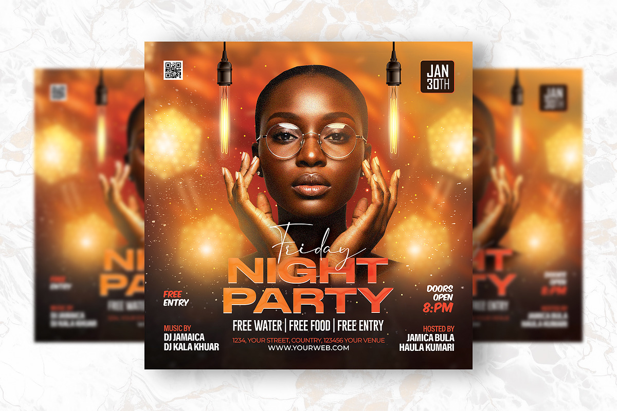 Friday Night Party Flyer Design, a Flyer Template by Shajib Shikder (Photo 2 of 2)