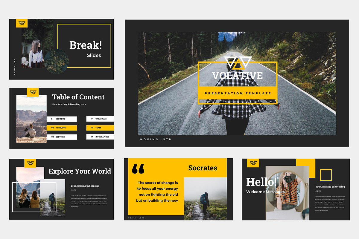 Volative Keynote Presentation, a Presentation Template by TMint Creative