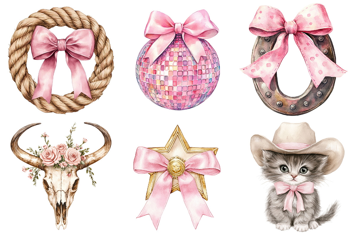 Watercolor Western Clipart, a Seasonal Illustration by CitraGraphics (Photo 4 of 4)