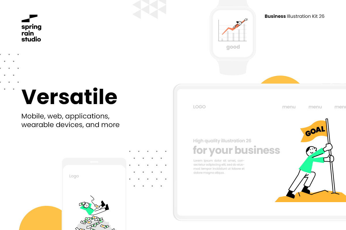 Minimal Business line Illustration, a Person Illustration by springrain studio (Photo 3 of 10)